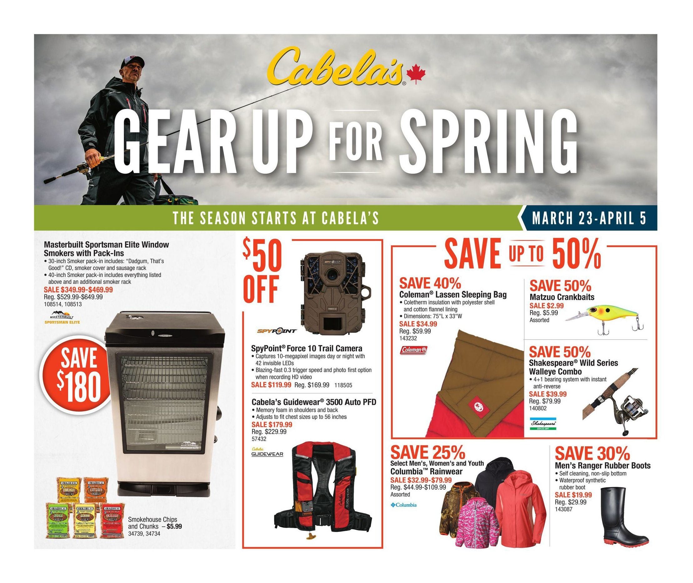 Cabelas Weekly Flyer - Spring Great Outdoor Days - Apr 6 – 19 