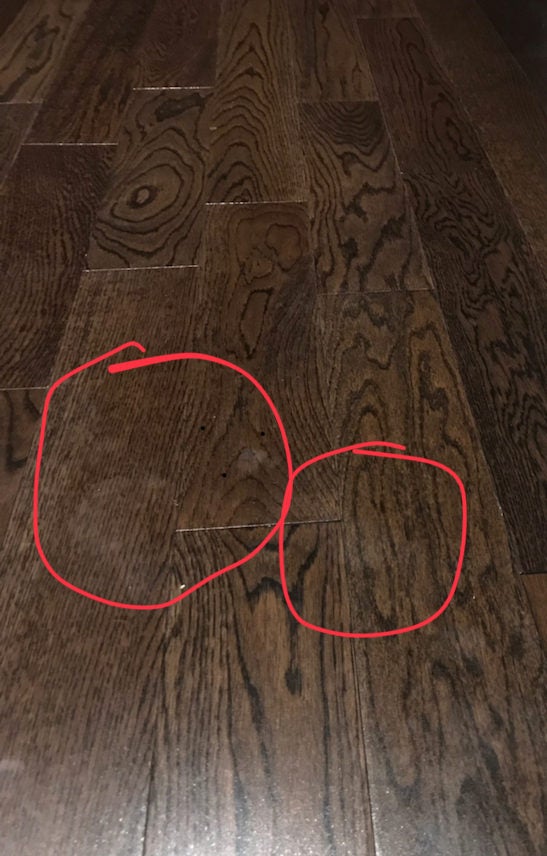 Dark Hardwood Floor Footprints, How To Prevent Footprints On Laminate Floors
