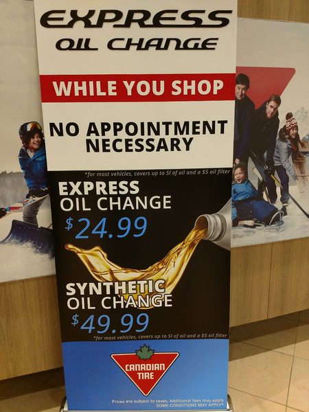 Oil change deals prices synthetic