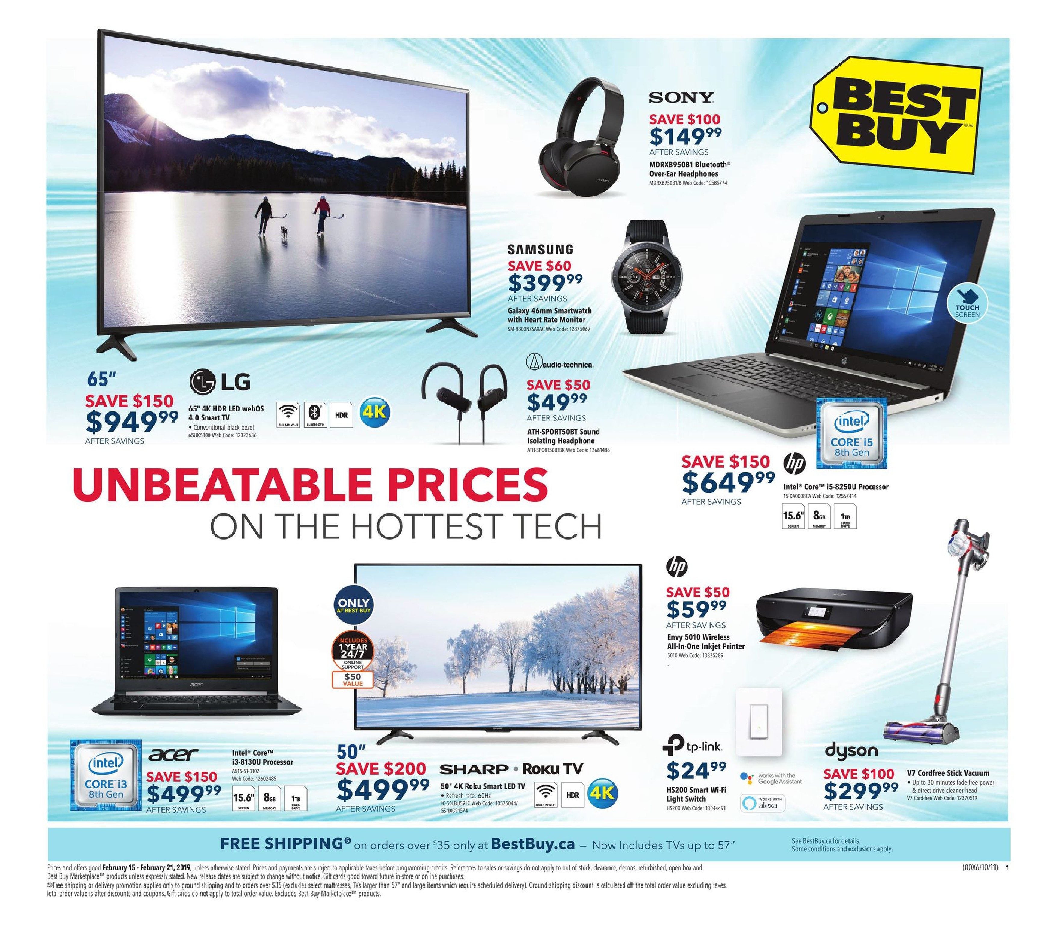 Best Buy Weekly Flyer - Weekly - Unbeatable Prices - Feb 15 – 21