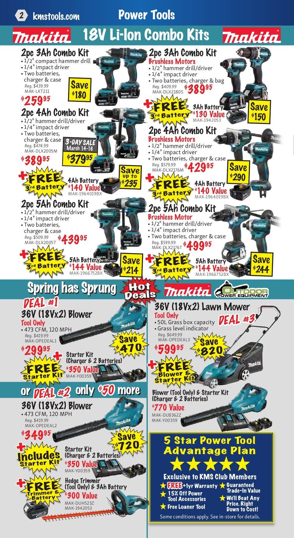 KMS Tools Weekly Flyer - Power Tool Sale - Mar 1 – 31 