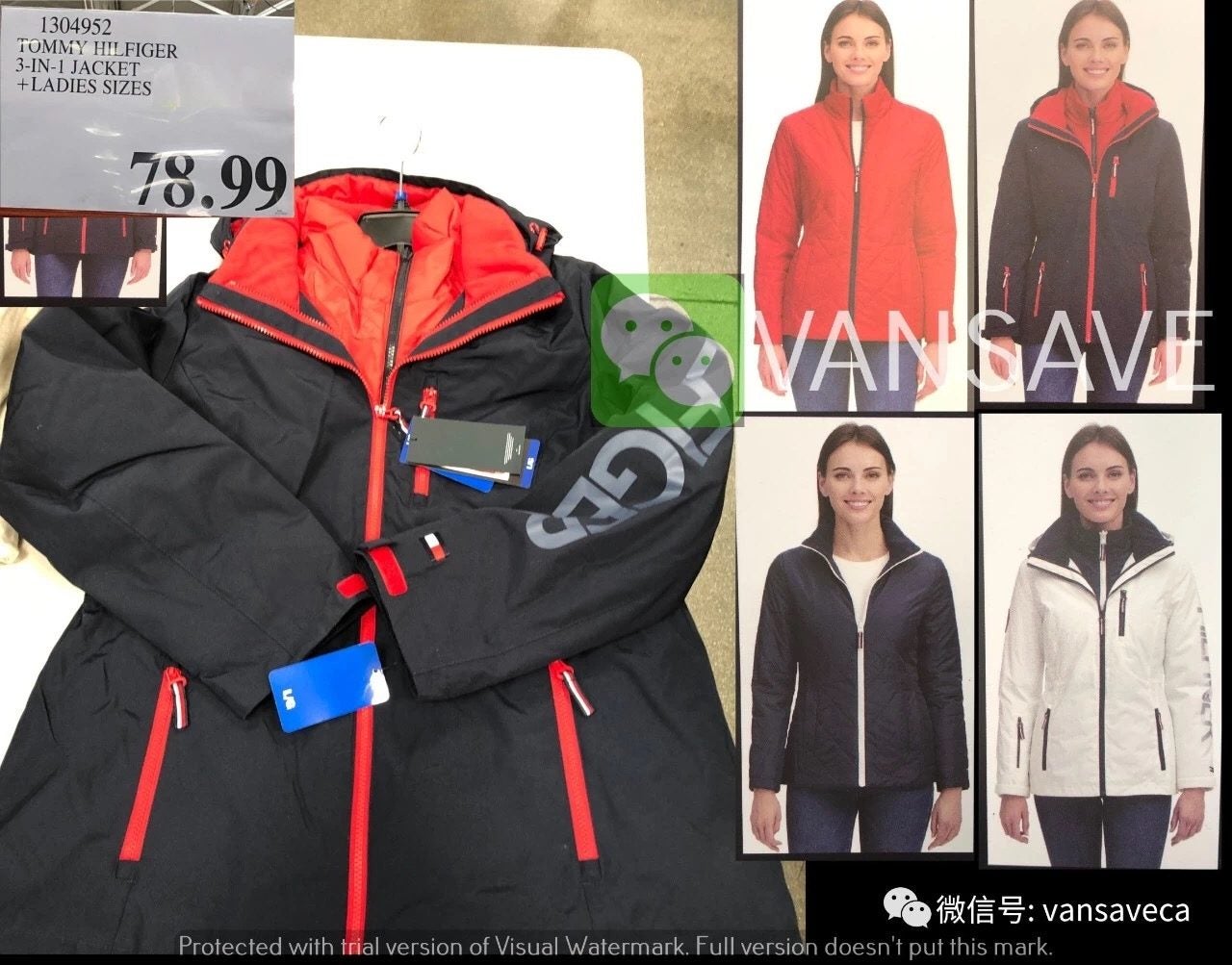 Tommy hilfiger 3 in 1 on sale jacket women's costco