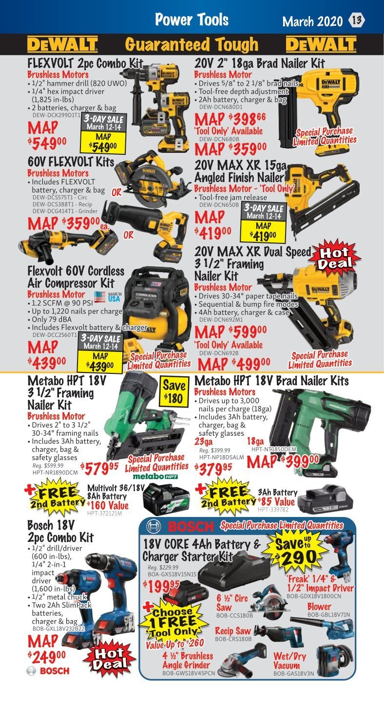 KMS Tools Weekly Flyer - Power Tool Sale - Feb 29 – Mar 31