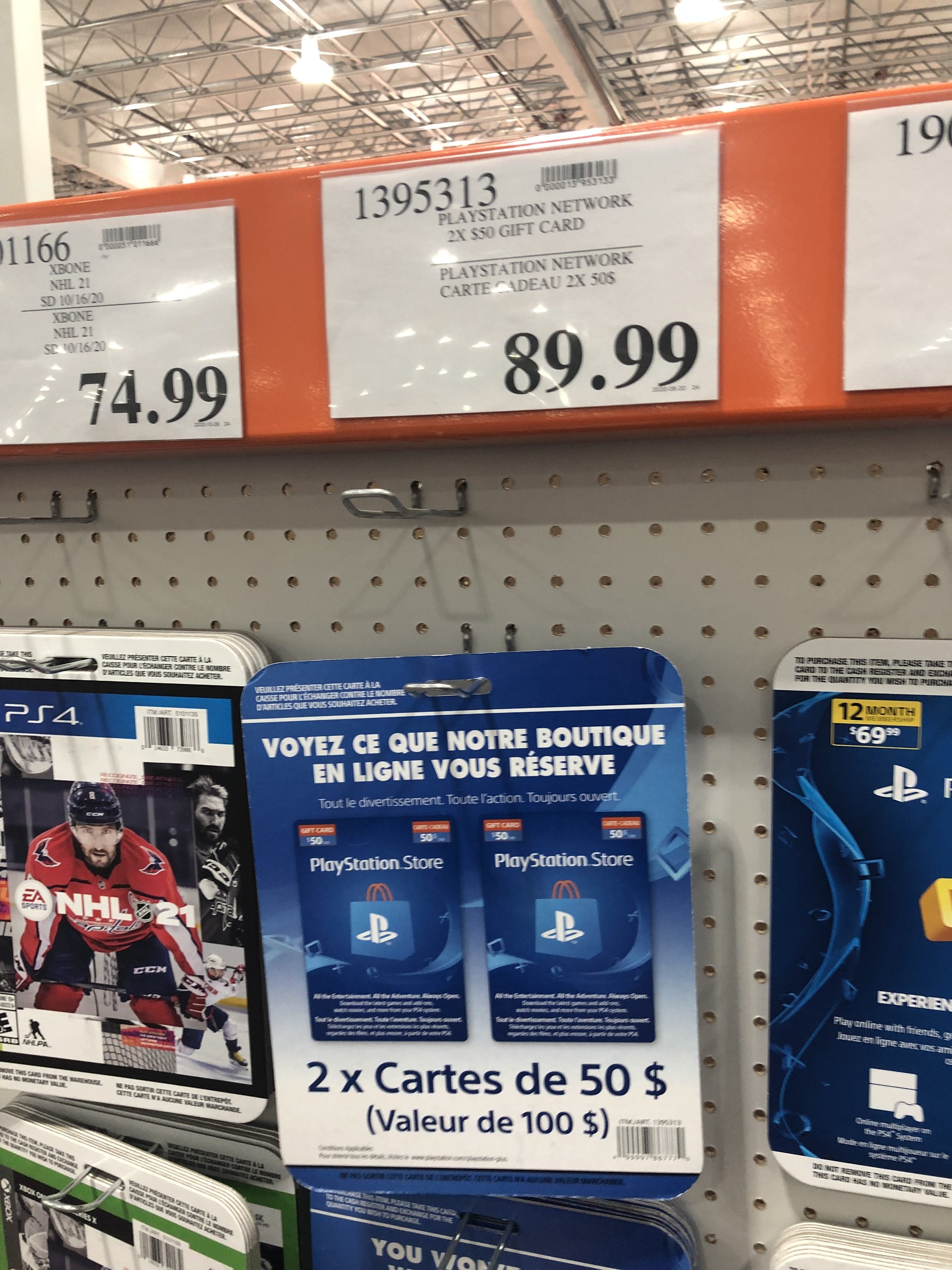 Costco] PlayStation network $100 card for $89.99, everybody's golf ps4 $9.96 add Walmart in store game deal photo RedFlagDeals.com Forums