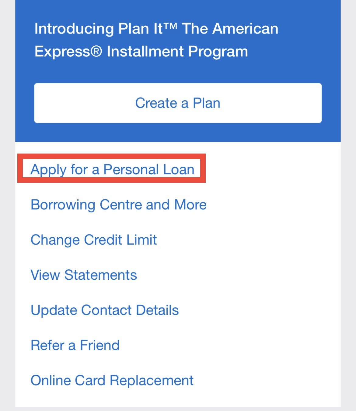 American express personal deals loans