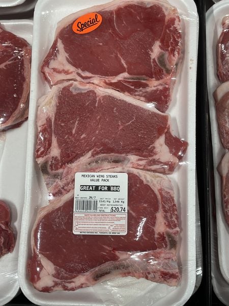 What is 'ungraded beef' from Mexico?