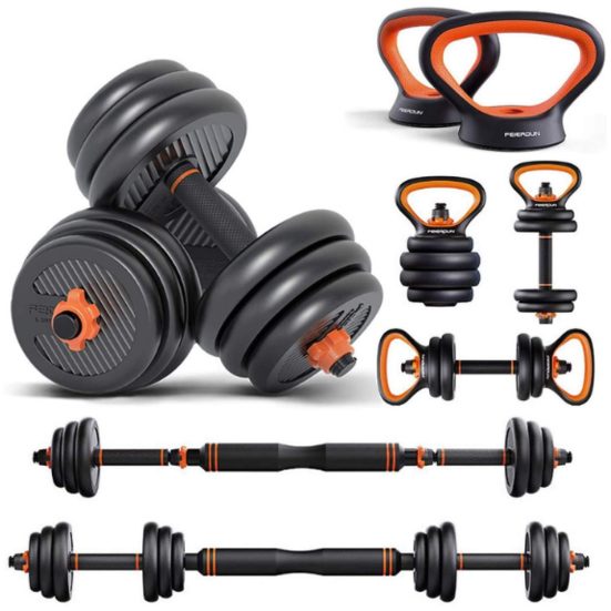 8. Best 4-in-1-Set: Adjustable Dumbbells Set 77 LBS. Free Weight Dumbbell Set 4-in-1 Fitness