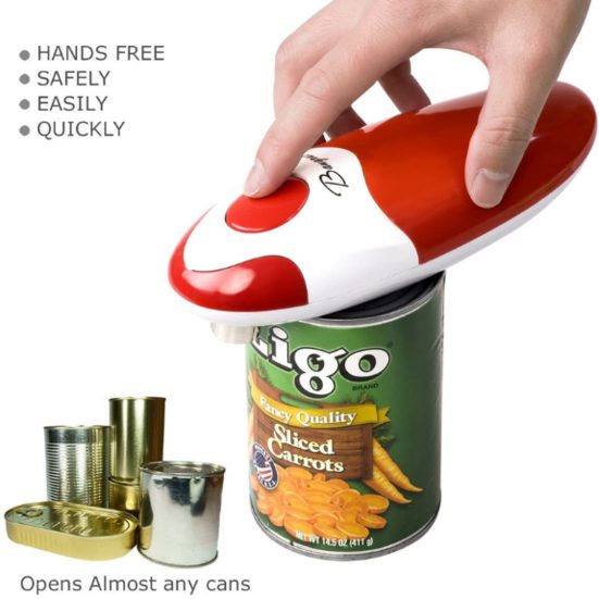 8. Best for Arthritic Hands: BangRui Smooth Soft Edge Electric Can Opener
