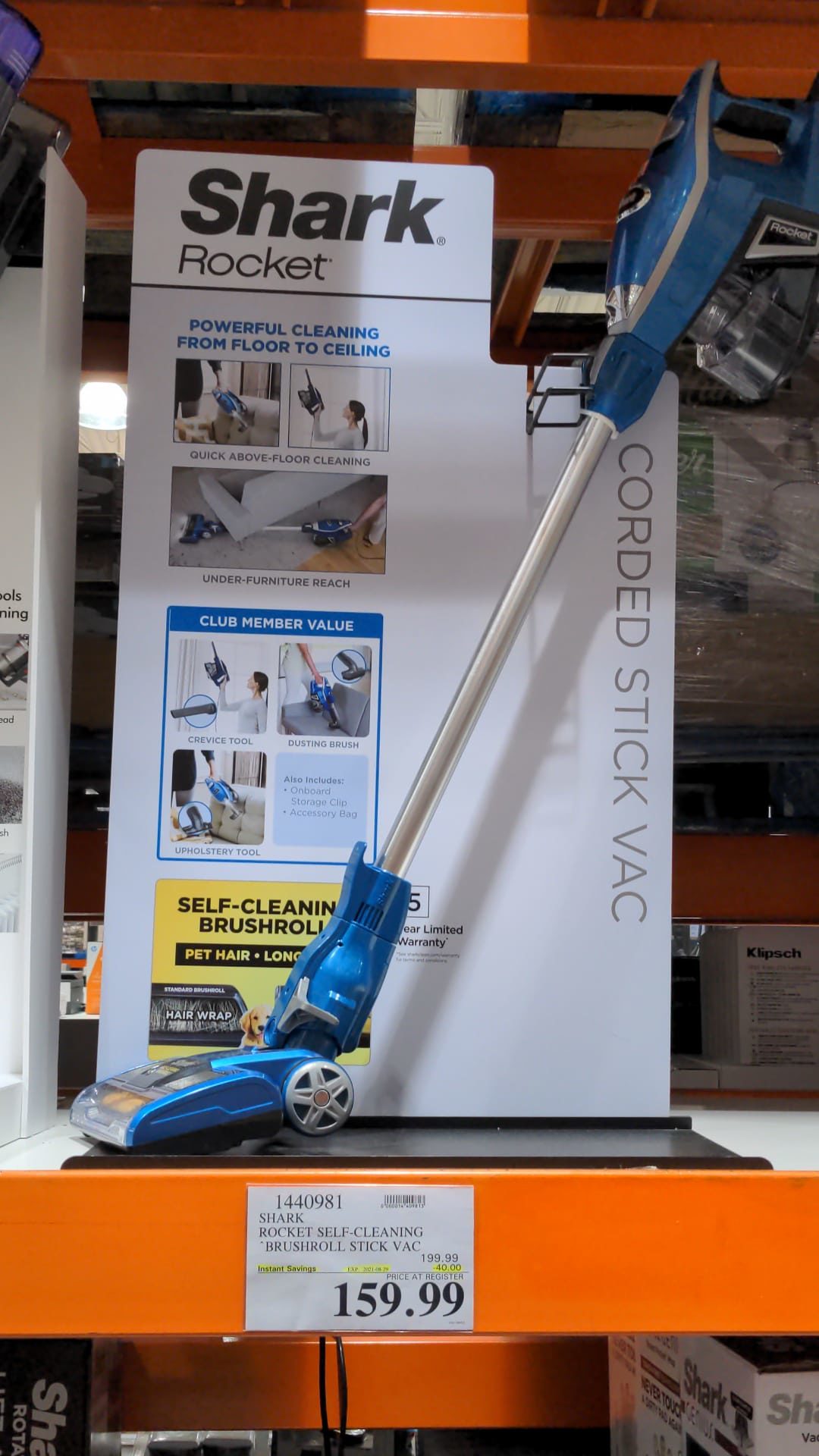 Costco Shark Rocket Self Cleaning Brushroll Corded Stick Vacuum For 159 99 Regular 199 20 Off Redflagdeals Com Forums