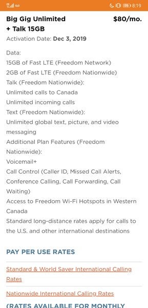 freedom long distance rates