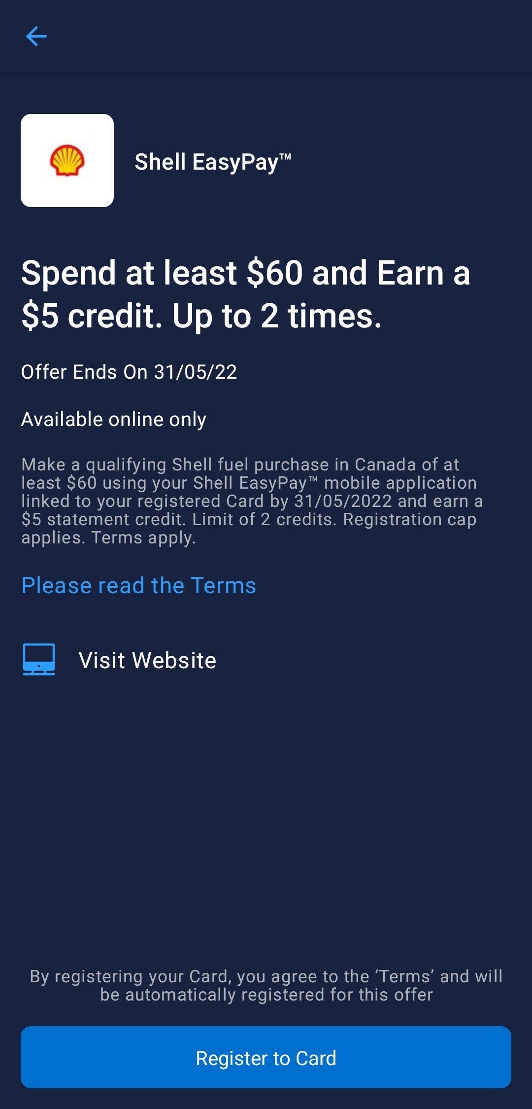 American Express] [Shell Gas] Spend at least $60 and Earn a $5 credit at  Shell. Up to 2 or 4 times.  Forums