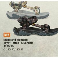 Men's And Women's Teva Terra FI 5 Sandals