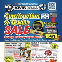 KMS Tools - Construction & Trades Sale Flyer