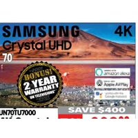 Samsung 4K Crystal Display UHD TV 70''
