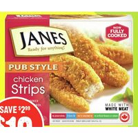 Janes Pub Style Chicken Strips Nuggets or Burgers