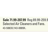 Honeywell Air Cleaners And Fans