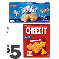 Kellogg's NutriBar, Special K Crisps, Rice Krispies Squares or Cheez-It Crackers