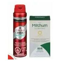 Old Spice Dry Spray or Mitchum Clinical Antiperspirant Deodorant