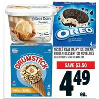 Nestle Real Dairy Ice Cream, Dessert Or Novelties