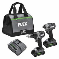 Flex 2-Piece Tool Kit - 24-V 5-AH Lithium-Ion Battery