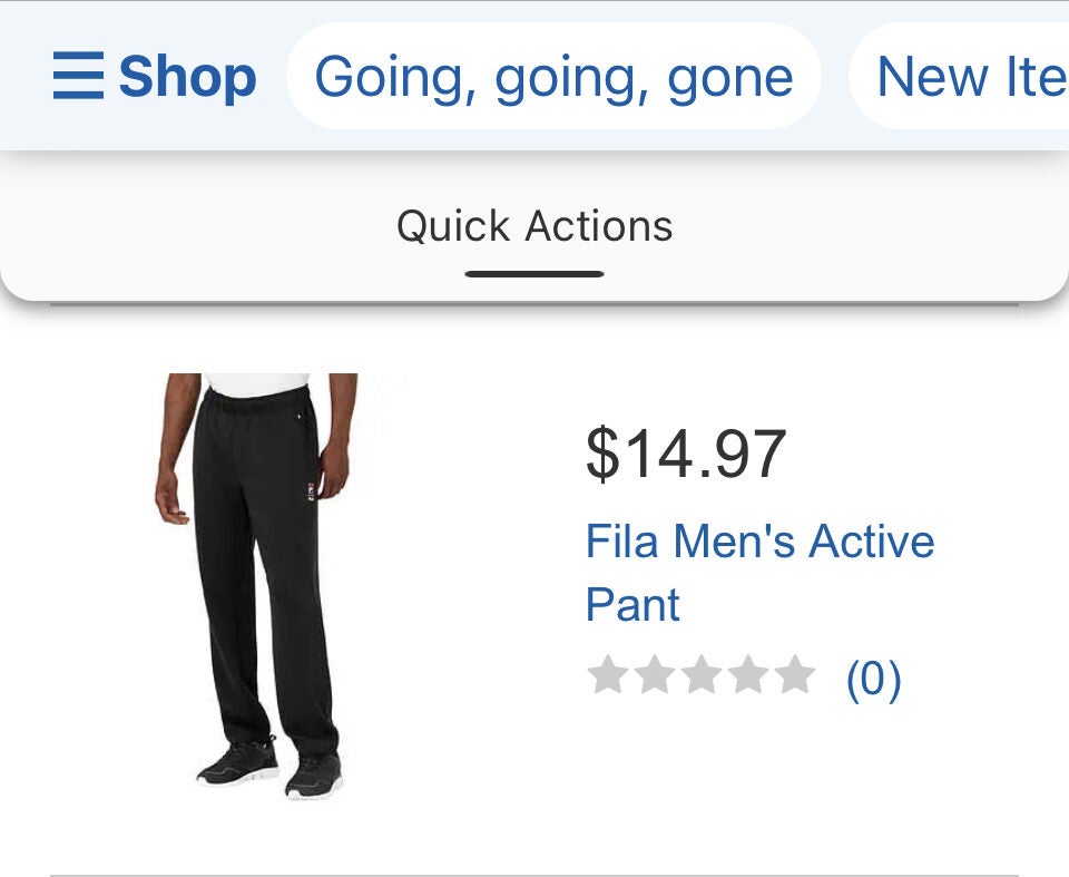 Costco] Costco.ca Fila Men's Active Pant $14.97 going going gone