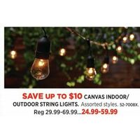 Canvas Indoor/Outdoor String Lights