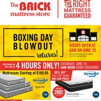 The Brick - Mattress Store - Boxing Week Blowout Returns Flyer