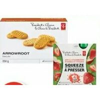 PC Arrowroot Biscuits, Organics Appletreet Cups Or Squeeze Fruit Snacks