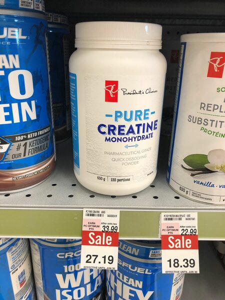 Shoppers Drug Mart PC Creatine Monohydrate 650g for 27.19