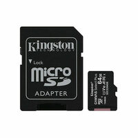 Kingston 64 GB Canvas Select Plus MicroSD Card with SD Adapter