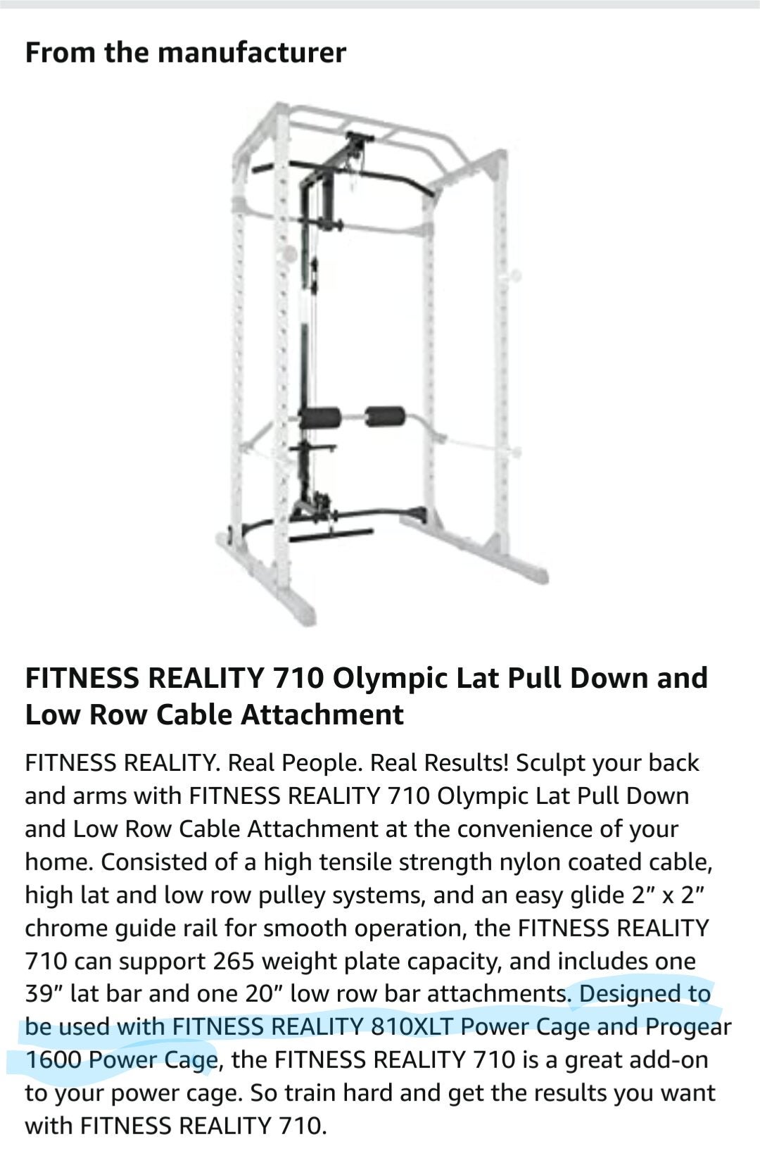 .ca] [Prime Day] Fitness Reality Squat Rack Lat Pull-down