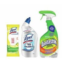 Lysol Disinfecting Wipes, Toilet Bowl Cleaner or Fantastik Surface Cleaner