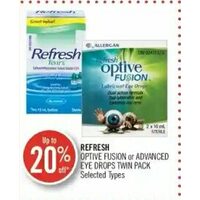 Refresh Optive Fusion Or Advanced Eye Drops Twin Pack