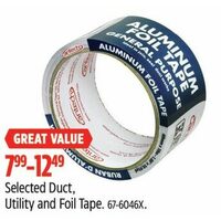 Duct, Utility And Foil Tape