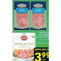 Mastro or San Daniele Sliced Deli Meat 