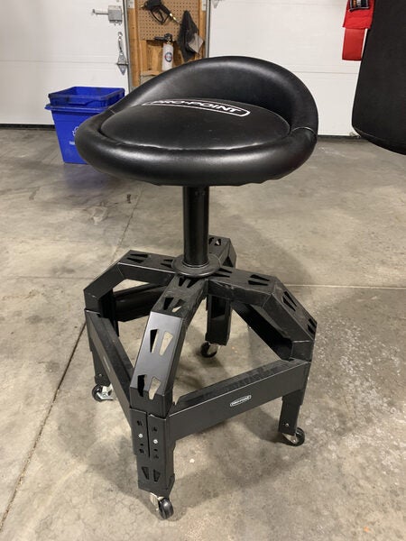 [Princess Auto] Dewalt 300 lb Adjustable Shop Stool with Casters ...
