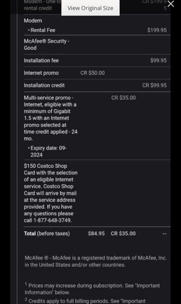[Bell] Bell Fibe Internet $49.95/month 1.5Gbps Deal with $150 Costco ...