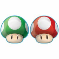Super Mario Brothers Mush-Room-Shaped Plates