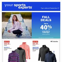 Sports Experts - 2 Weeks of Savings - Fall Deals Flyer