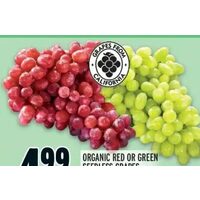 Organic Red or Green Seedless Grapes