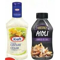 Heinz Aioli, Diana Gourmet Sauce or Kraft Salad Dressing