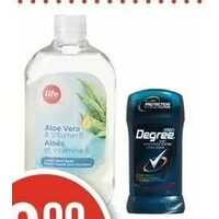 Life Brand Liquid Hand Soap, Degree or Secret Antiperspirant/ Deodorant