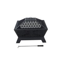 For Living Amelia Outdoor Square Wood Fire Pit