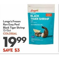 Longo's Raw Easy Peel Black Tiger Shrimp