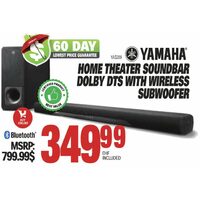 Yamaha Home Theatre Soundbar Dolby DTS With Wireless Subwoofer