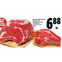 Red Grill Prime Rib Roast Chef Style Or Value Pack Rib Steak