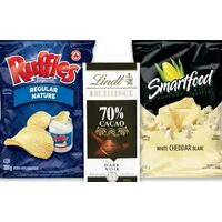 Ruffles, Doritos, Smartfood Popcorn Or Lindt Excellence Chocolate Bars