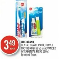 Life Brand Dental Travel Pack, Travel Toothbrush Or Advanced Interdental Picks