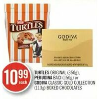 Turtles Original, Perugina Baci Or Godiva Classic Gold Collection Boxed Chocolates