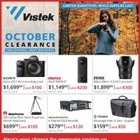 Vistek - October Clearance Flyer